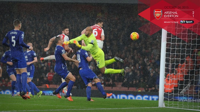 Arsenal 2-1 Everton-Football fondo de pantalla Vistas:6449