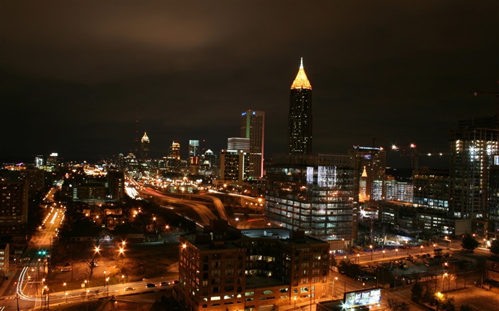 Paisaje nocturno de la ciudad de Atlanta HD fondo de pantalla Vistas:11421