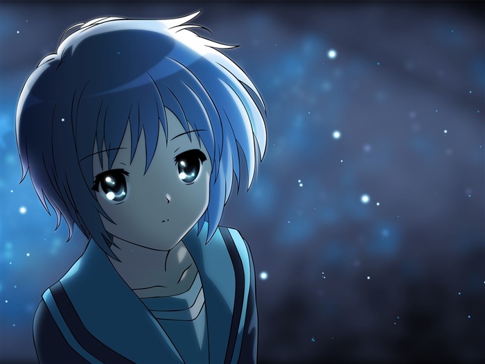 Chica linda luces noche-2015 Fondo de pantalla de Anime Vistas:10457