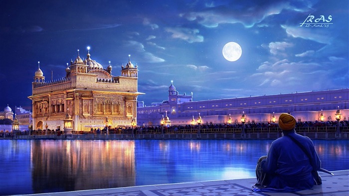 Golden temple amritsar punjab india-Cities HD Wallpaper Views:10994 Date:2015/11/9 7:15:57