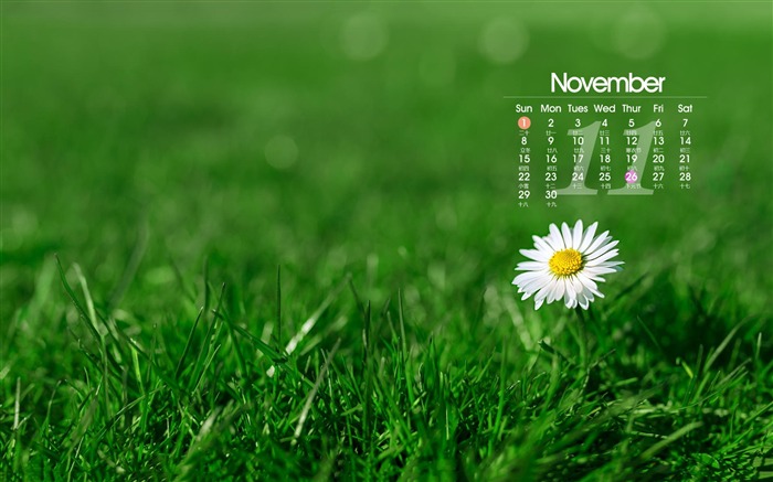 November 2015 Calendar Desktop Wallpaper 16 Views:5449 Date:2015/11/6 10:21:16