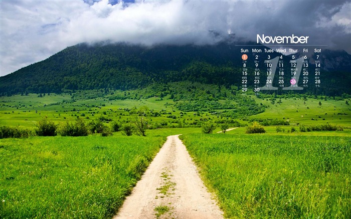 November 2015 Calendar Desktop Wallpaper 19 Views:5303 Date:2015/11/6 10:32:36