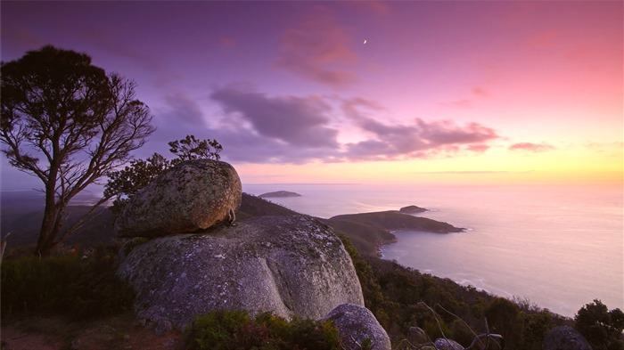 Ocean hill purple sky-Travel HD Wallpaper Views:8805 Date:2015/11/9 5:40:57