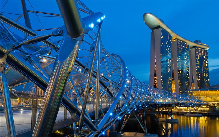 Singapore helix bridge-Cities HD Wallpaper Views:8743 Date:2015/11/9 7:42:24