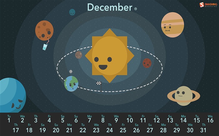 Space Race-Décembre 2015 Calendrier fond d'écran Vues:6198