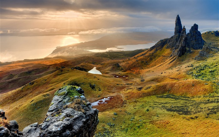 Storr hill panorama escocia-Naturaleza foto fondo de pantalla HD Vistas:11954