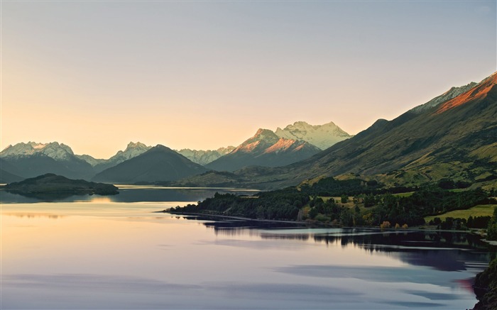 Lumière montagne Coucher de soleil-Nature Fonds d'écran Vues:8117