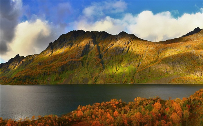 Otoño paisaje panorámico-HDR fotografía fondo de pantalla Vistas:8119