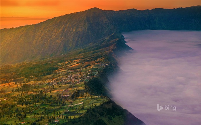 Indonesia Mount Village-Bing Desktop Wallpaper Views:6865 Date:2015/12/20 2:31:17