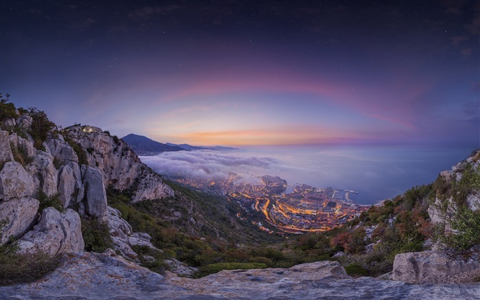 Papéis de Parede de Fotografia de HDR no nascer do sol de Monaco Visualizações:8664