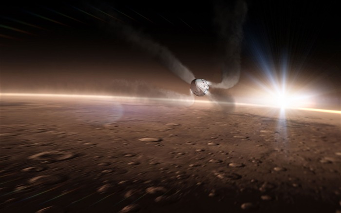 Spacex dragon flying-Universe Space - fondo de pantalla HD Vistas:11145