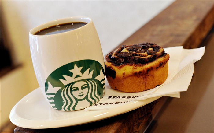 Starbucks coffee cake-photography HD wallpaper Visualizações:10473