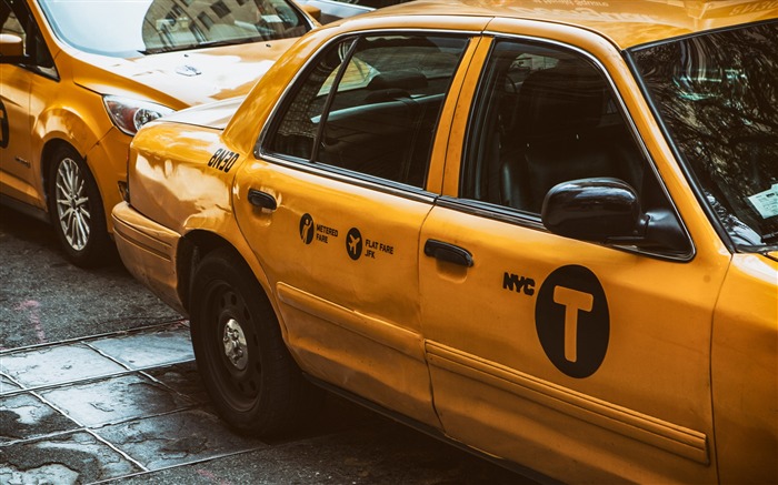 Taxis voiture à New York-photographie Fond d'écran Vues:7865