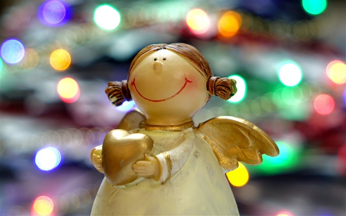 Angel christmas reflections statue-High Quality HD Wallpaper Views:9290 Date:2016/1/6 4:30:15