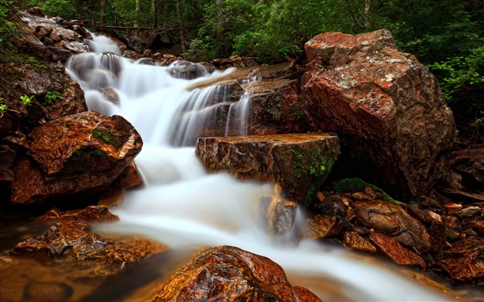 Beautiful Forest Waterfall Exposição longa-HD Desktop Wallpaper Visualizações:7822