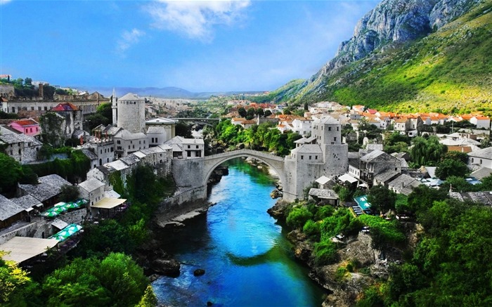 Bósnia e Herzegovina mostar-Architectural Wallpaper HD Visualizações:8894