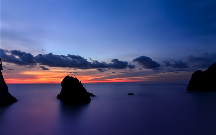 Japon Préfecture de Shizuoka Island Beach-Paysage HD Fond d'écran Vues:7507