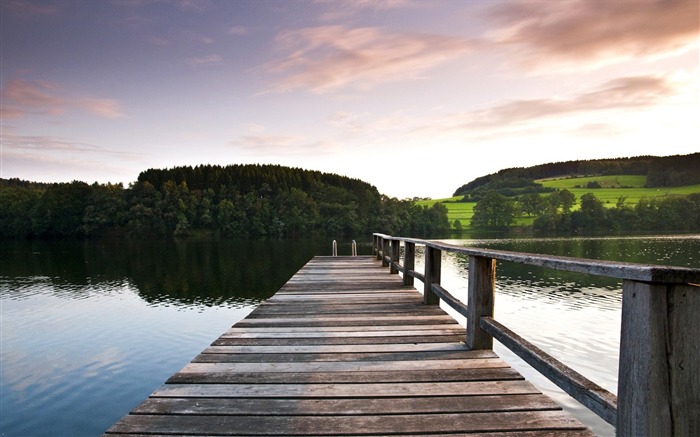 Lac nature pont d'été-Paysage HD Fond d'écran Vues:7967