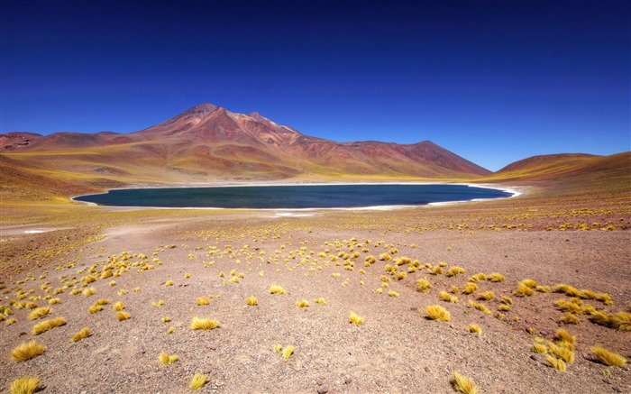 Paisaje Desierto Montaña Lago-Naturaleza Foto Fondo de pantalla HD Vistas:9231