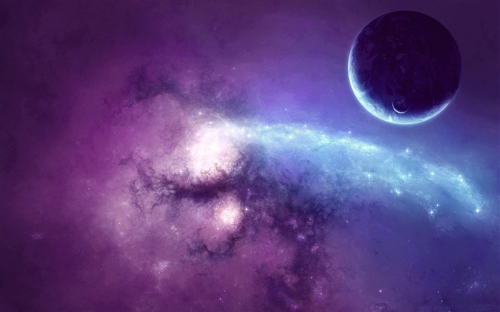 Nebula Purple Space Planet-Universe fondo de pantalla HD Vistas:19166