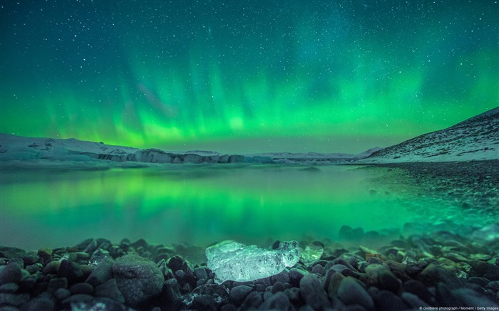 Au cours de l'Islande Aurora-Windows 10 Thème HD Fond d'écran Vues:29104