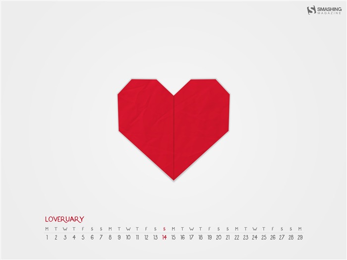 Loveruary - 2 월 2016 캘린더 월페이퍼의 종이 하트 찾아보기 :6340