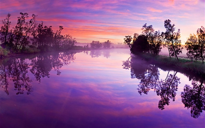 Reflexão do rio roxo - HD Desktop Wallpaper Visualizações:13539