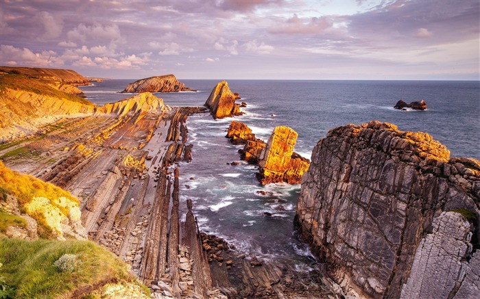 Rocky Coastline-Nature Photo fondo de pantalla HD Vistas:7891