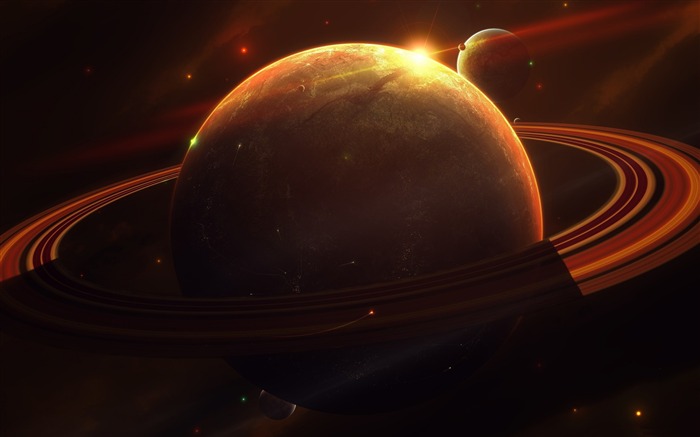 Saturno espacio planeta-universo fondo de pantalla HD Vistas:19570