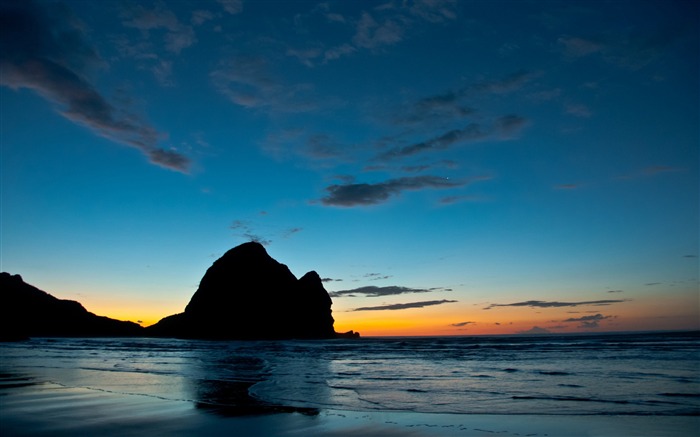 blue hour beach sunset-HD Fondos de Escritorio Vistas:8516