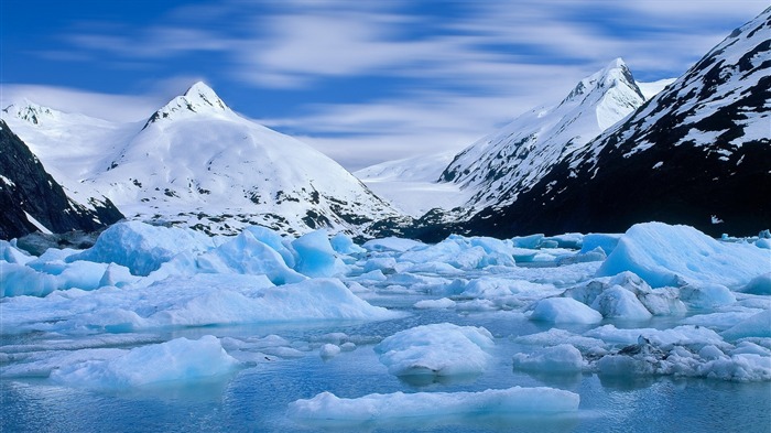 glacier d'hiver Alaska-Décor parfait HD Fonds d'écran Vues:16785