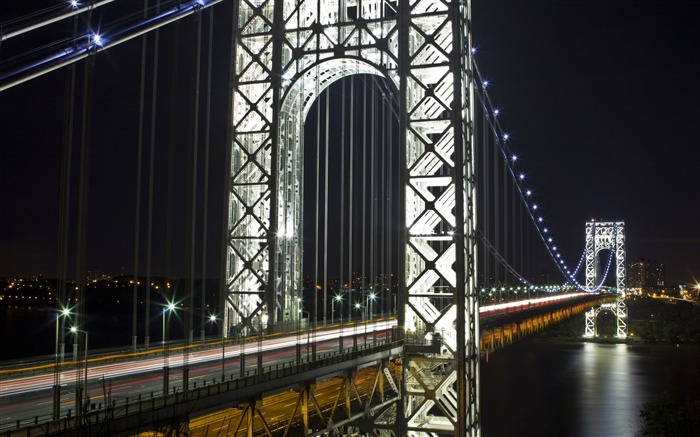 Papéis de parede de George Washton Bridge Night-Cities HD Visualizações:6927