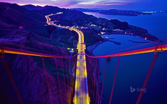 Golden Gate Bridge California-2016 Bing Fondos de escritorio Vistas:8643