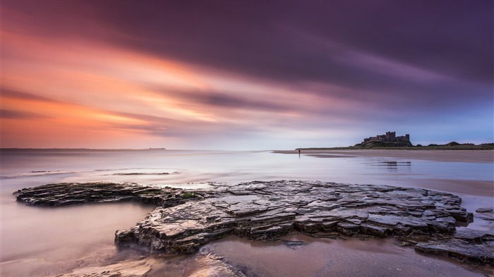 Matin plage pierres-Décor parfait HD Fonds d'écran Vues:7159