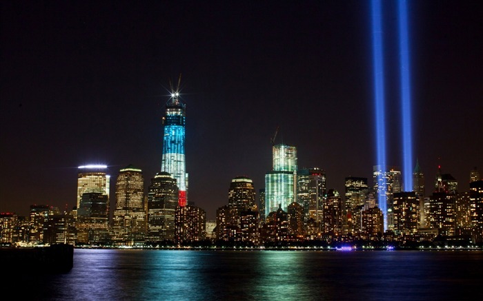 New York 911 memorial lights-Cities HD papel de parede Visualizações:10151