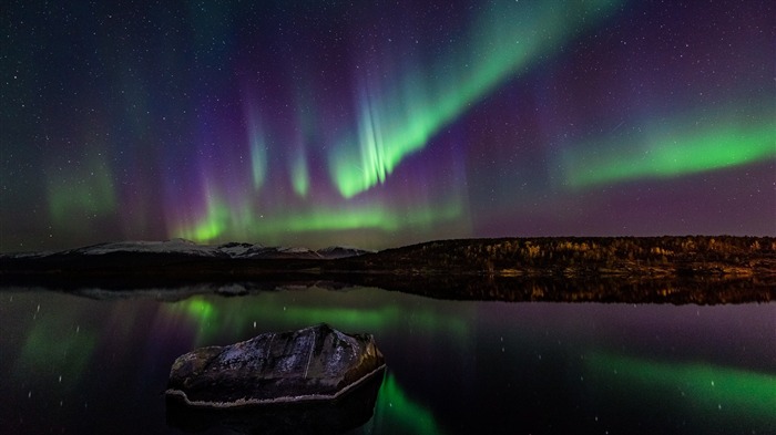 aurores boréales Nuit Norvège-Décor parfait HD Fonds d'écran Vues:12200