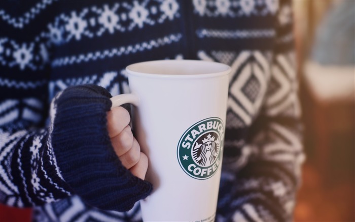 Starbucks mano suéter de vidrio-Papel pintado de alta calidad de alta definición Vistas:6556