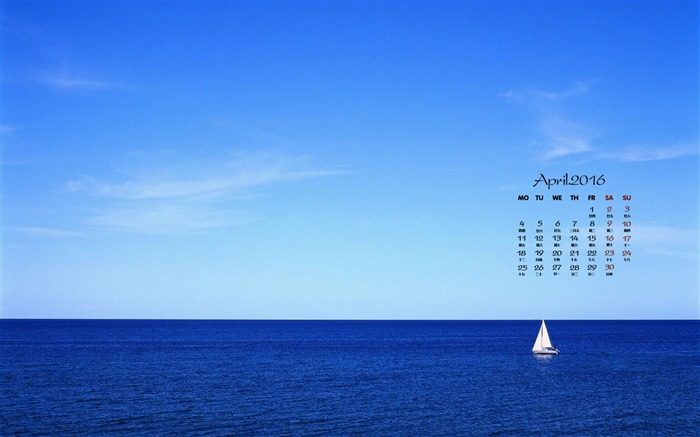 Blue sea-April 2016 Calendar Wallpaper Views:8883 Date:2016/3/30 8:39:25