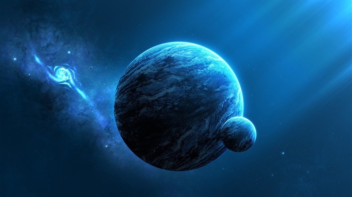 Blue universe planets-Space HD Theme Wallpaper Views:22376 Date:2016/3/20 0:25:21