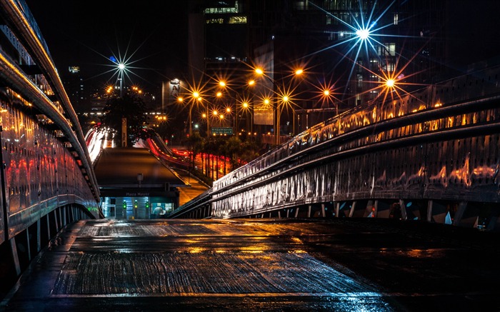 Bridge de nuit-Ville HD Fonds d'écran Vues:13998