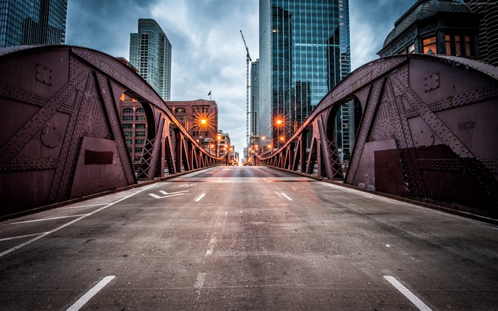 Clark Street Bridge Chicago - Viagem HD Desktop Wallpaper Visualizações:13059