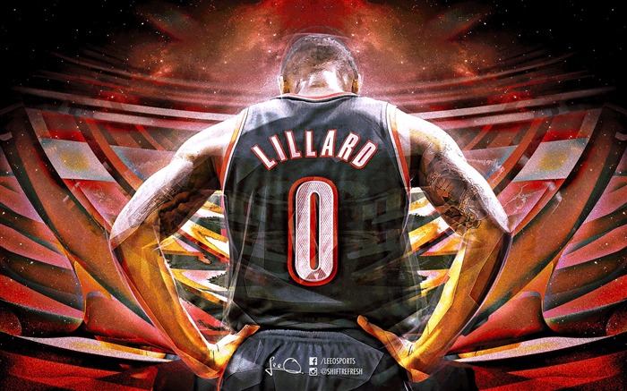 Damian Lillard-2016 NBA Basketball HD Wallpaper Views:25184 Date:2016/3/18 22:48:08