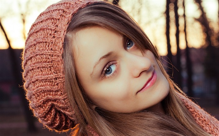 Fille yeux chapeau visage-Photo de beauté HD Fonds d'écran Vues:6951