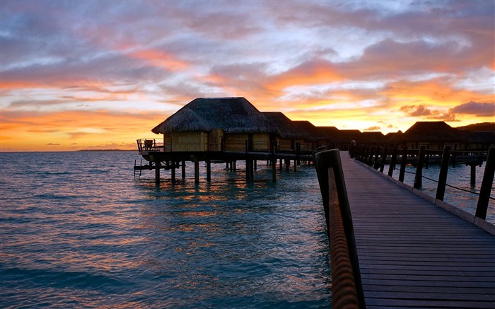 Ilha resort sunset-Wonderful Nature HD Wallpaper Visualizações:8888