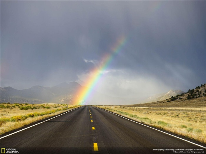 Majors Place Nevada Rainbow road-National Geographic Photo Wallpaper Views:9543 Date:2016/3/19 1:49:06