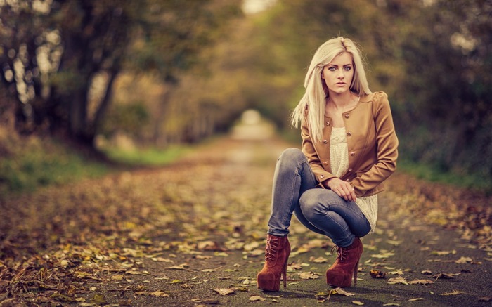 Modèle autumn girl-Photo de beauté HD Fonds d'écran Vues:10238