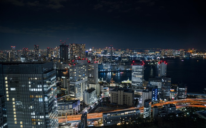 Tokyo bay at night-Travel HD Desktop Wallpaper Views:8596 Date:2016/3/8 8:43:03