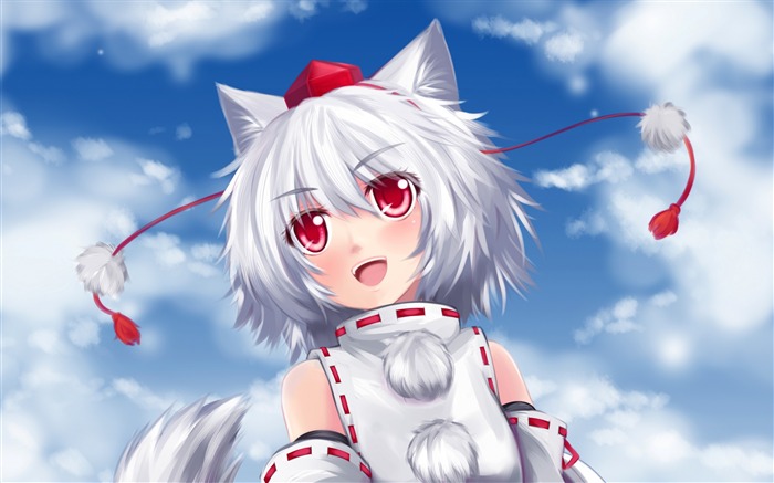 Touhou girl inubashiri-Anime Design fondo de pantalla HD Vistas:8133