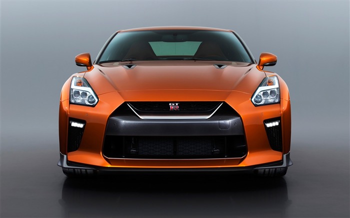 2017 Orange Nissan GTR Auto HD Wallpaper 01 Vistas:9435