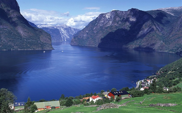 Aurlandsfjord峡湾挪威-自然风景高清壁纸 浏览:10205